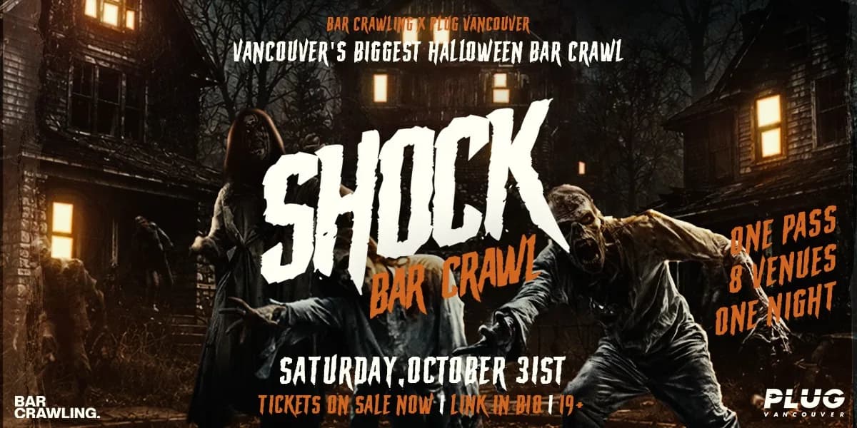 Shock: Bar Crawl Edition event poster