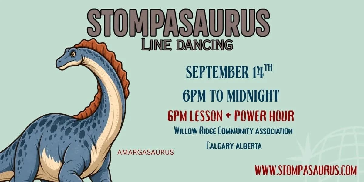 Stompasaurus September 14th event poster