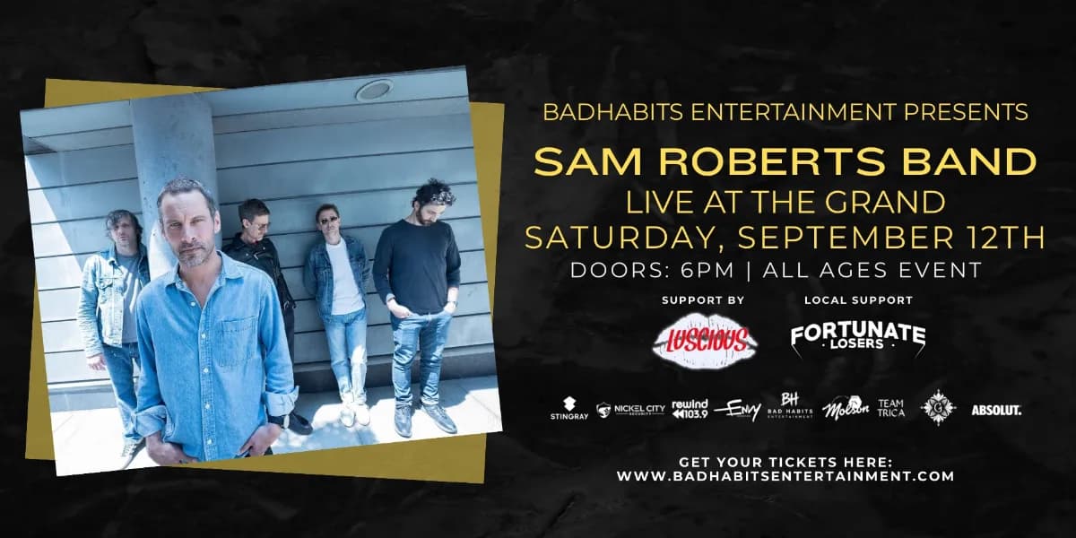 Sam Roberts Band At The Grand event poster