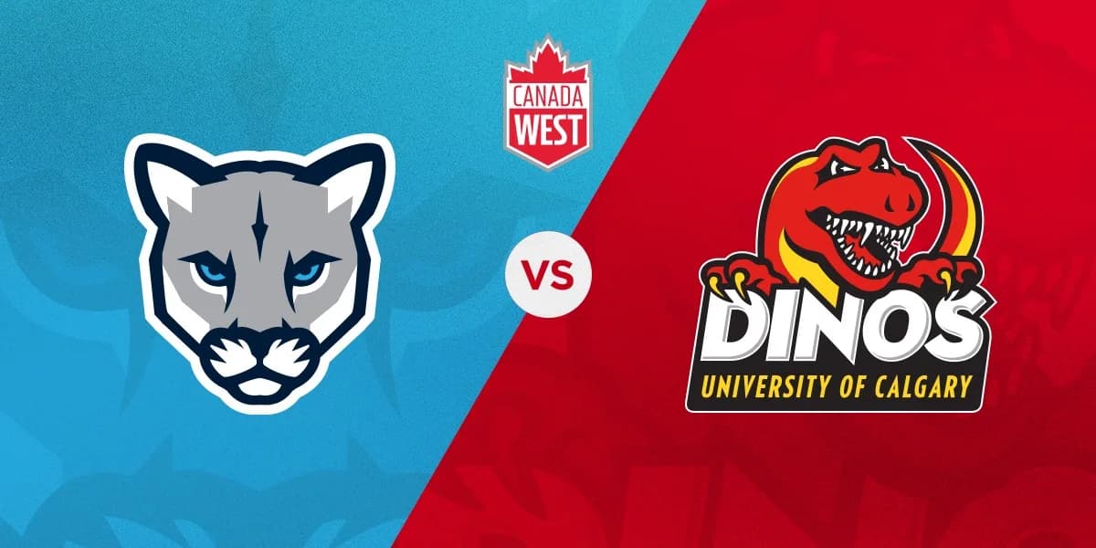UCalgary Dinos Volleyball vs. MRU Cougars event poster