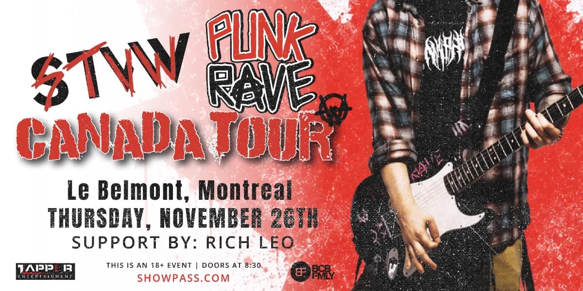 STVW - PUNK RAVE - MONTREAL event poster