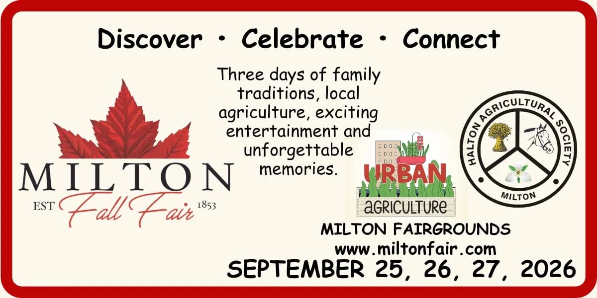 Milton Fall Fair 2026 event poster