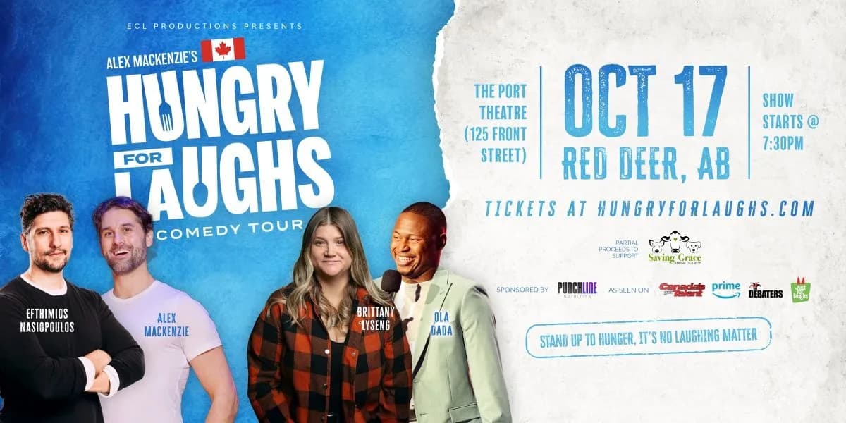 Alex MacKenzie's Hungry for Laughs Comedy Tour 18+ event poster