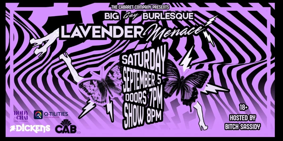Big Gay Burlesque: Lavender Menace event poster