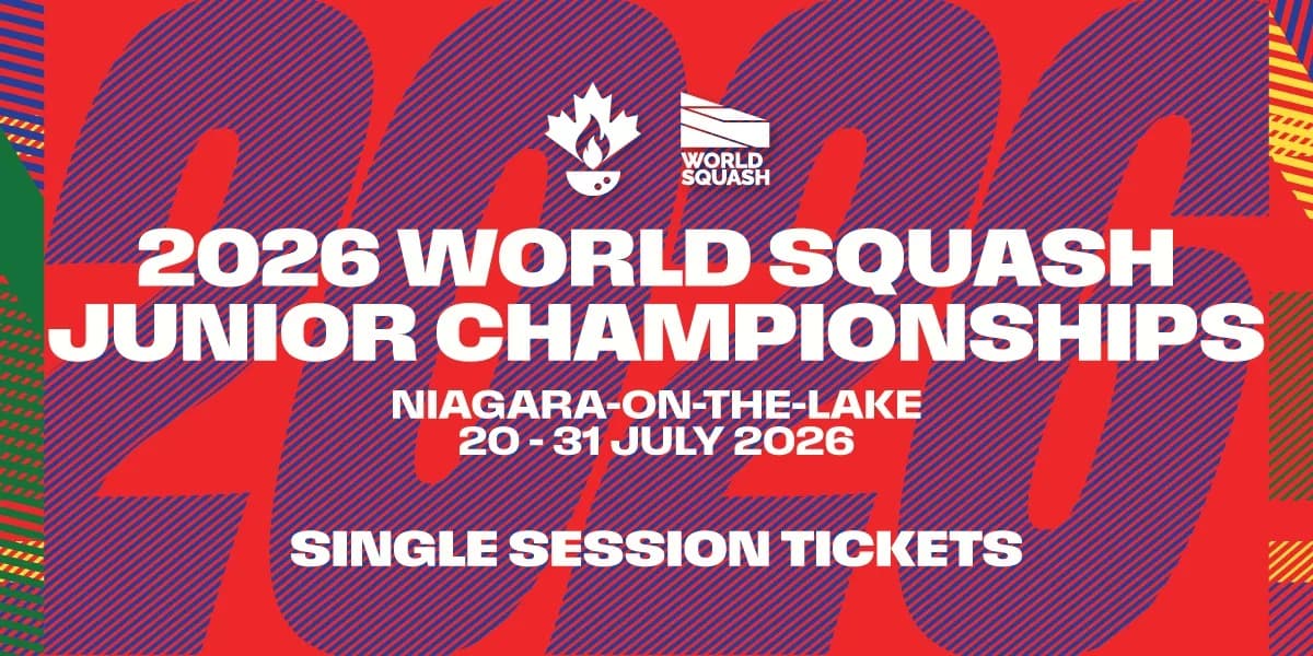 2026 World Squash Junior Championships: Single Session Tickets event poster