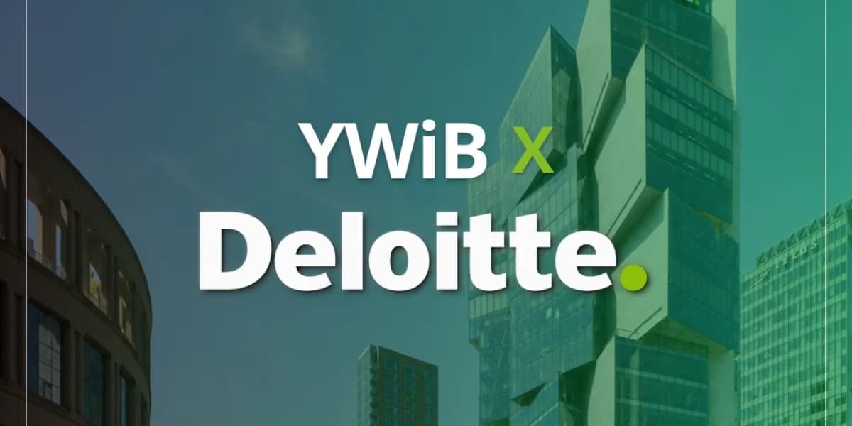 YWiB x Deloitte event poster
