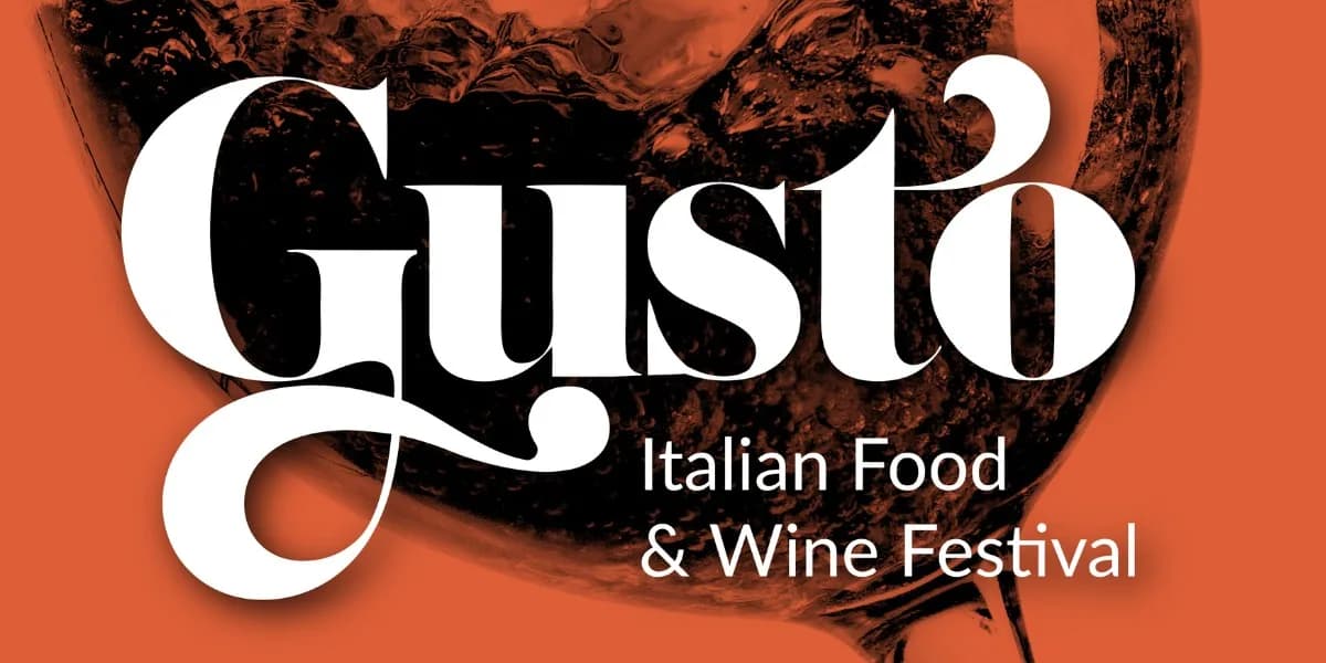 Gusto Italian Festival Grand Wine Tasting event poster