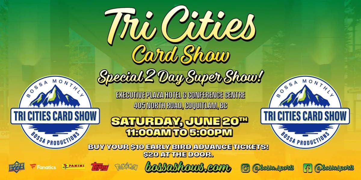 Tri Cities Bossa Card Show - June 20, 2026 event poster