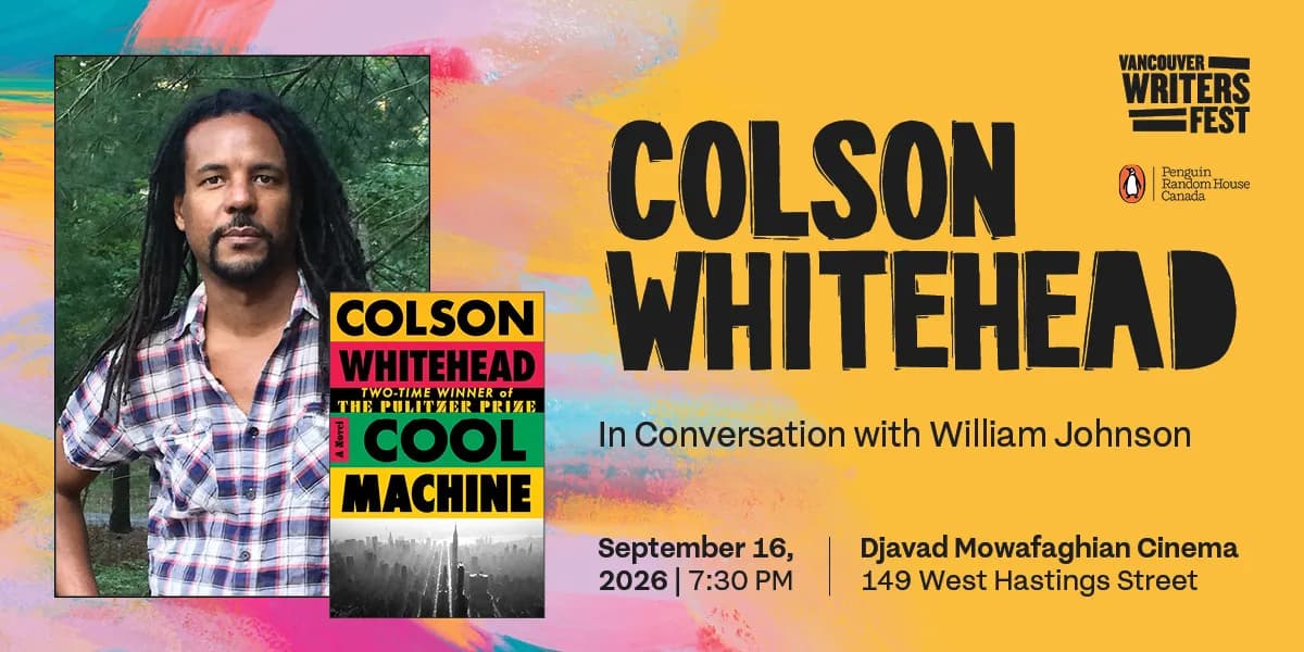 Colson Whitehead in Conversation event poster