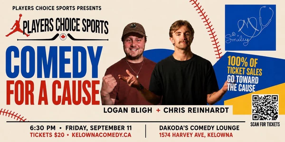 Comedy for a Cause Smiley Thompson's Memorial Slo-Pitch presented by Players Choice event poster