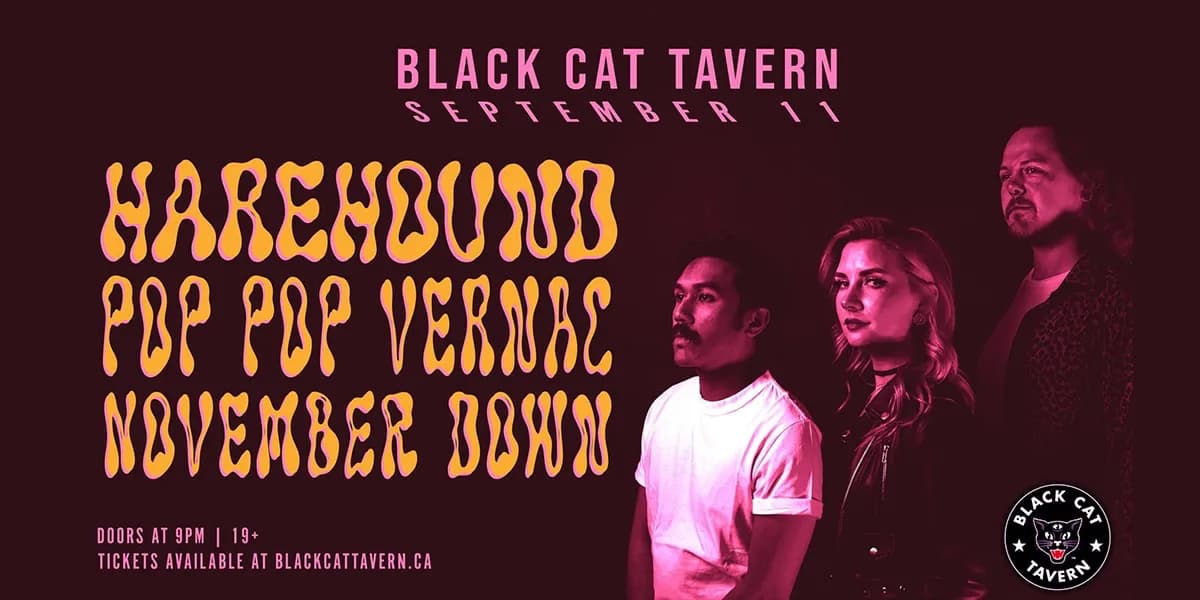 Harehound w/ Pop Pop Vernac & November Down event poster