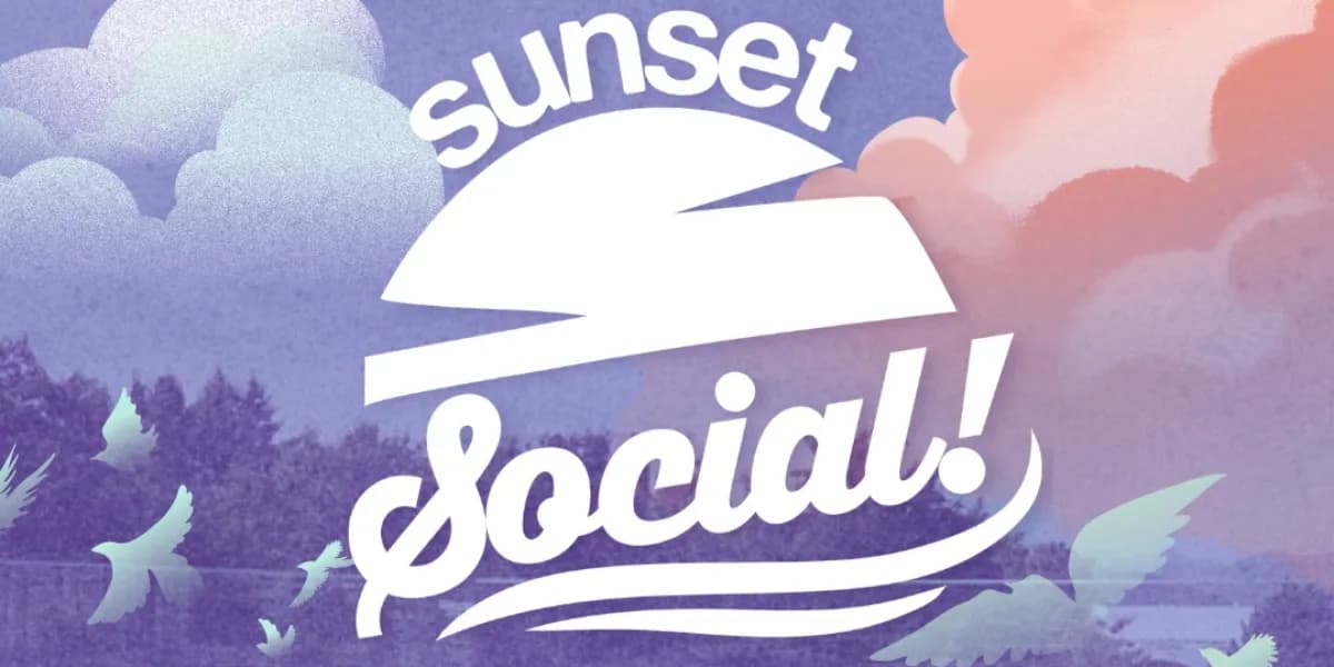 Sunset Social event poster