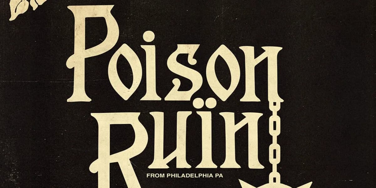 Poison Ruïn and special guests No Problem, Piss Chalice and Cat Piss event poster