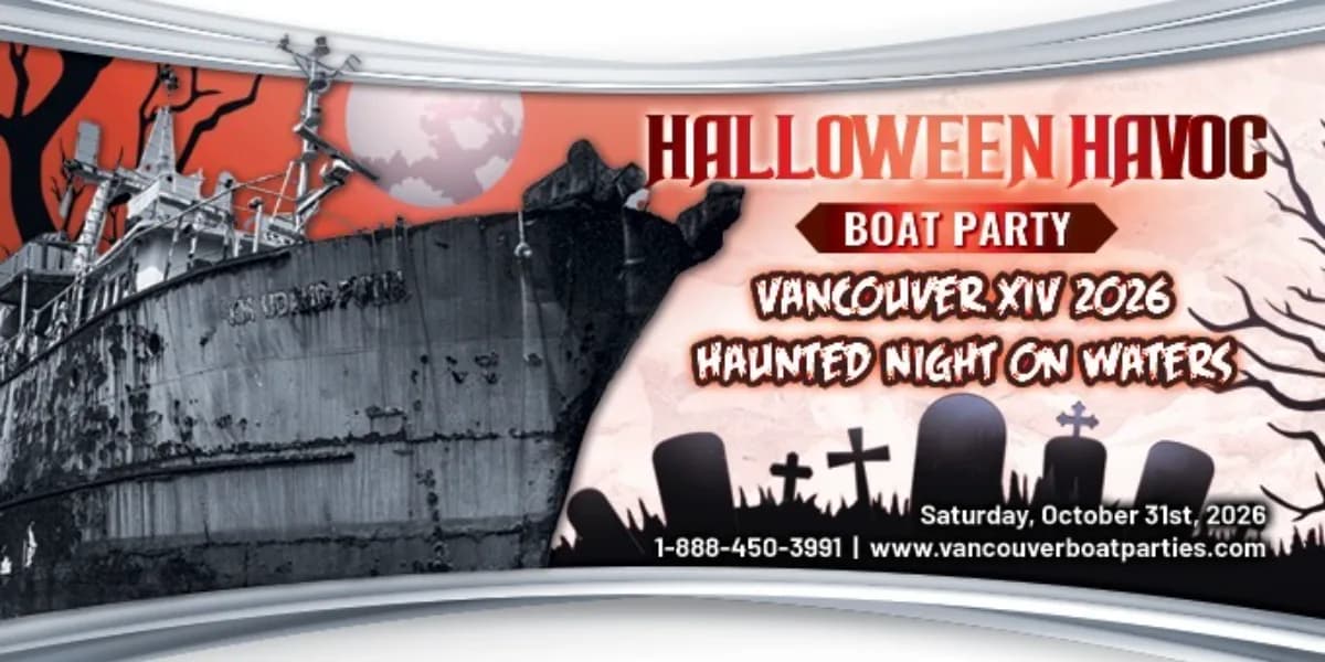 HALLOWEEN HAVOC BOAT PARTY VANCOUVER XIV 2026 | HAUNTED NIGHT ON WATERS event poster