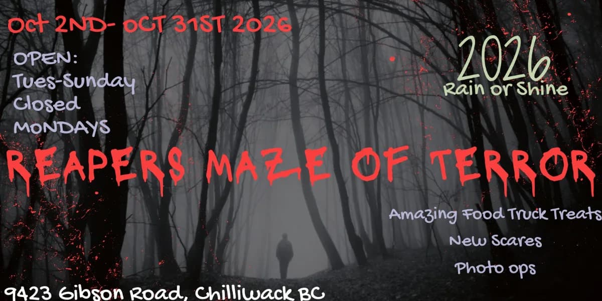 Reapers Maze of Terror (Weekdays) event poster