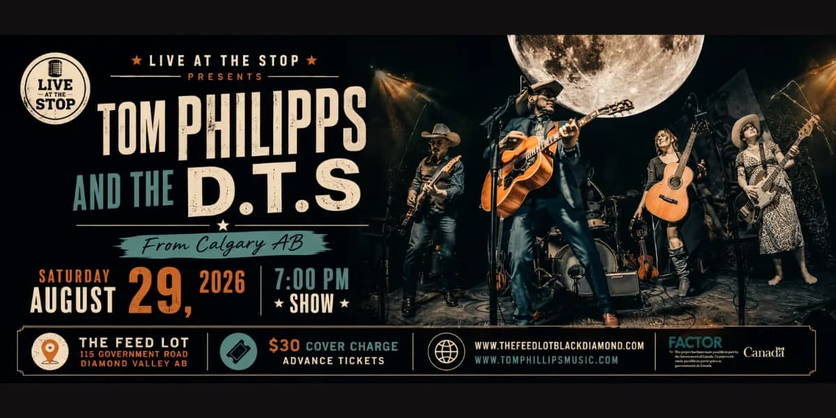 Live At The Stop Presents - Tom Phillips and the D.T.S event poster