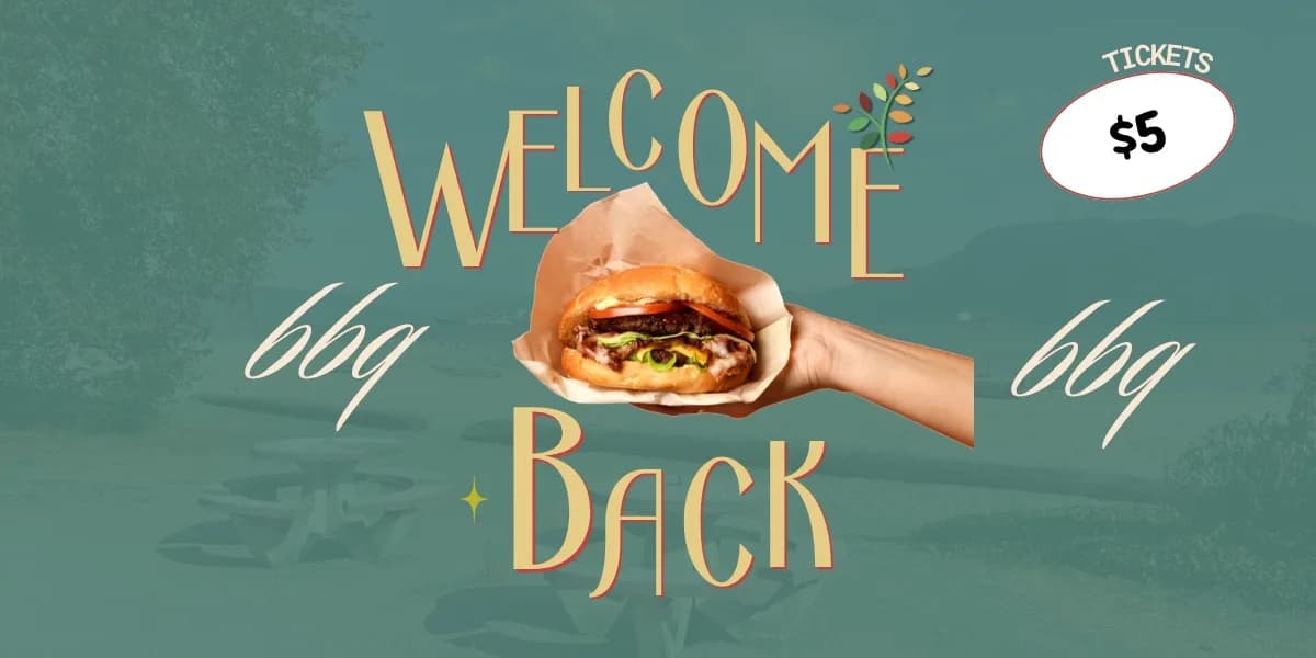 Welcome Back BBQ event poster