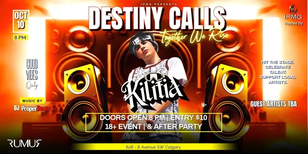 KILITIA Destiny Calls event poster