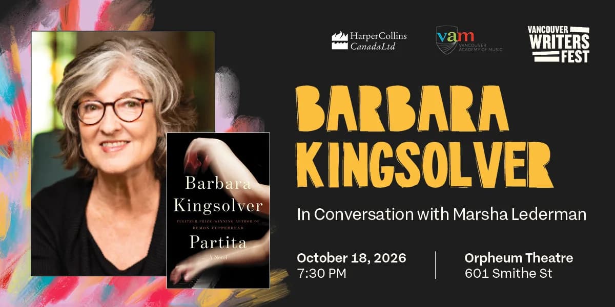 Barbara Kingsolver in Conversation event poster