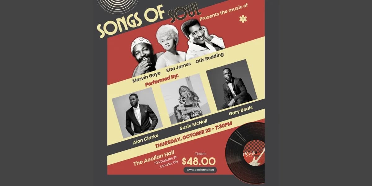 Songs of Soul event poster