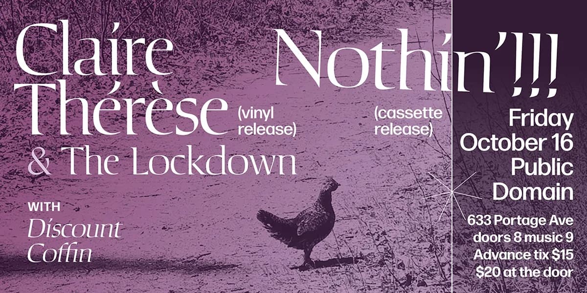 Claire Thérèse & The Lockdown event poster