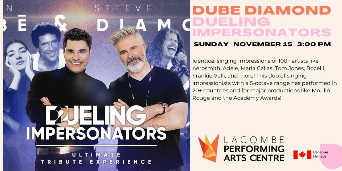 Dueling Impersonators event poster