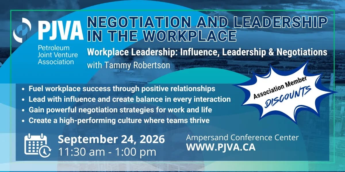 PJVA LUNCHEON: Negotiation and Leadership in the Workplace event poster