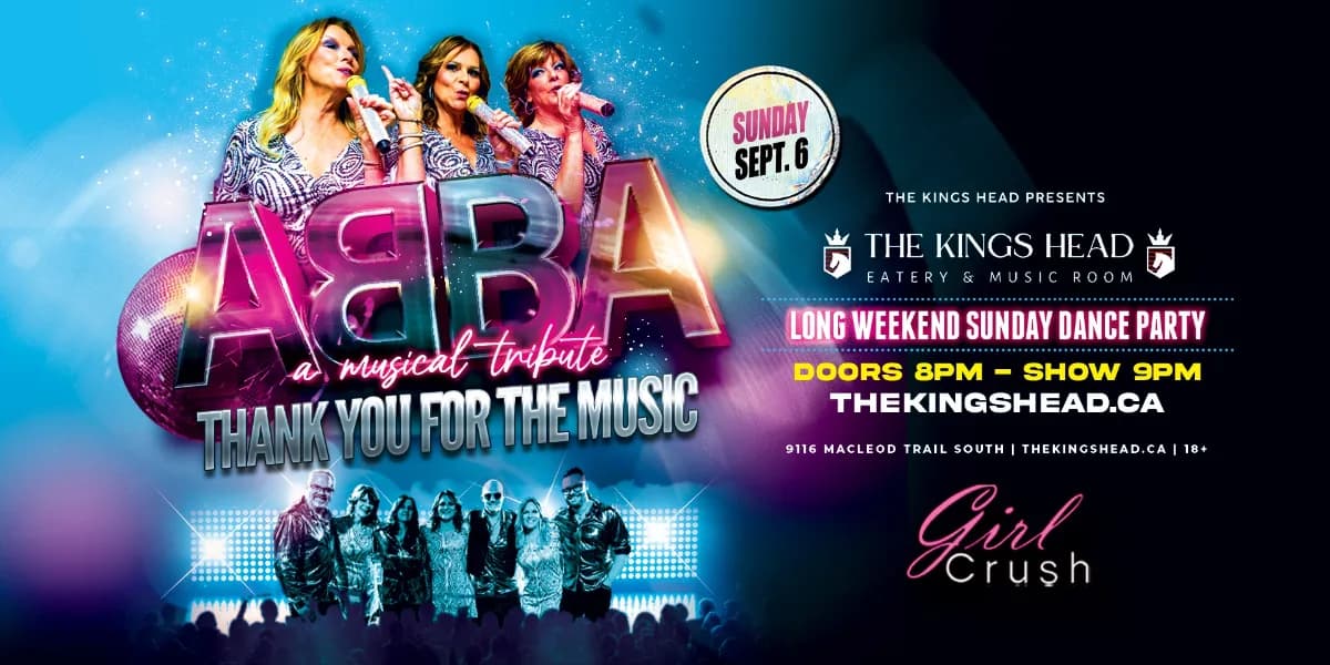 ABBA - THANK YOU FOR THE MUSIC event poster