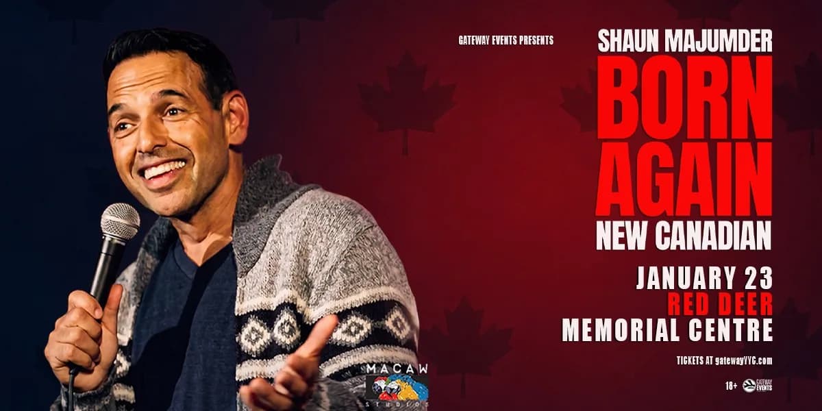 Shaun Majumder: Born Again New Canadian event poster