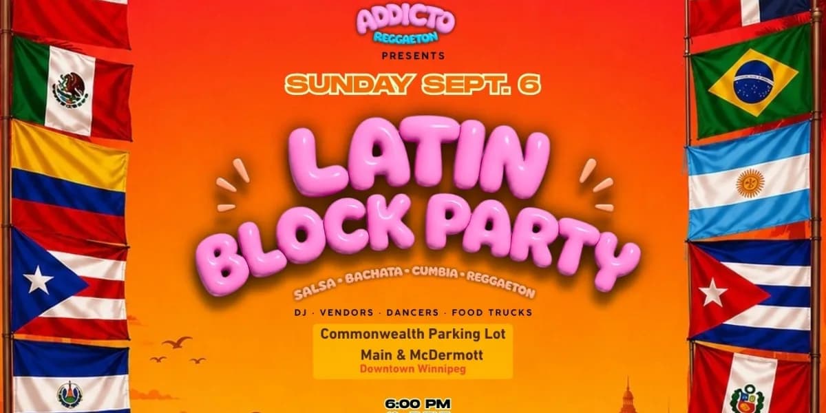 Latin Block Party event poster