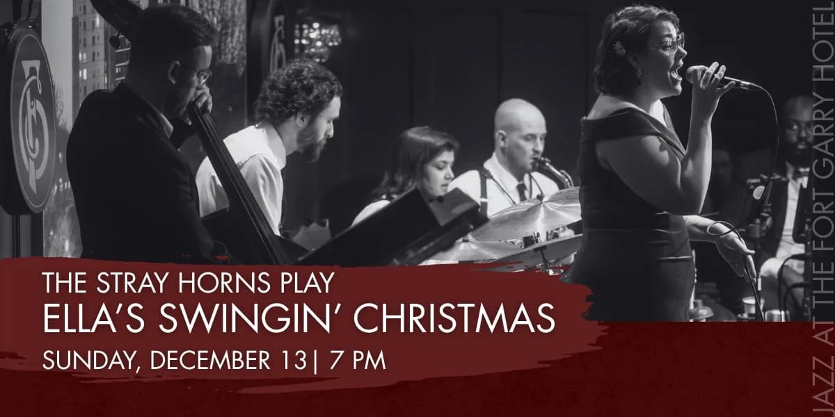 The Stray Horns play Ella's Swingin' Christmas event poster