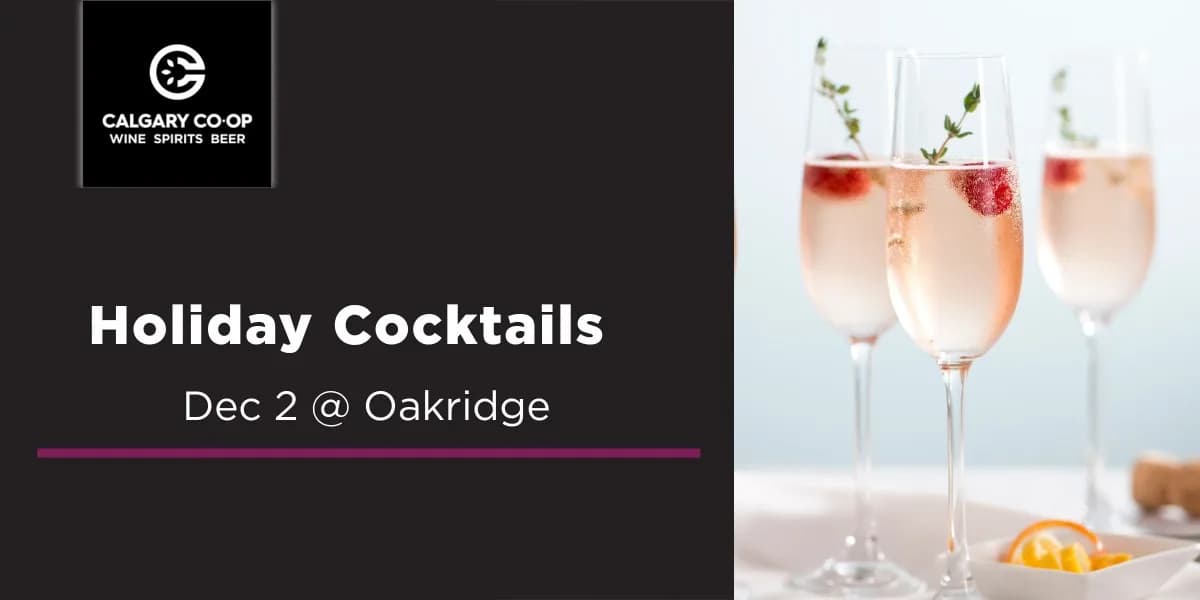 Holiday Cocktails - Oakridge event poster