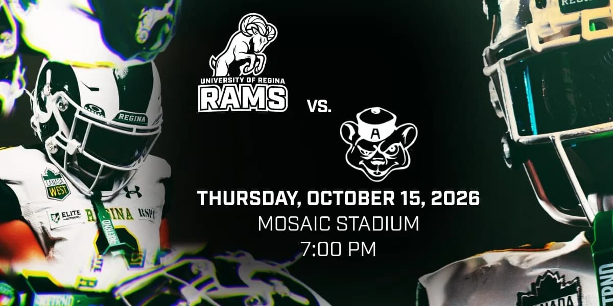 Regina Rams vs U of Alberta Golden Bears event poster