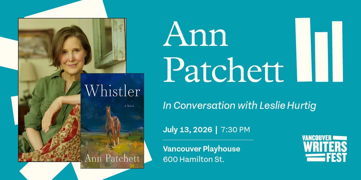 Ann Patchett in Conversation event poster