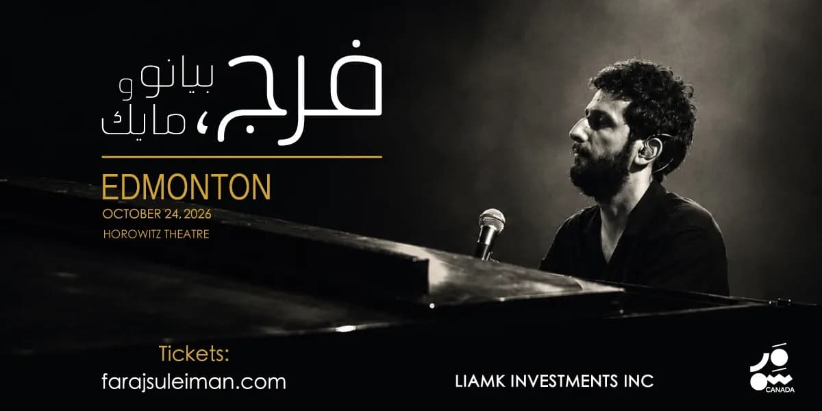 Faraj, Piano and Mic // EDMONTON// فرج، بيانو و مايك event poster