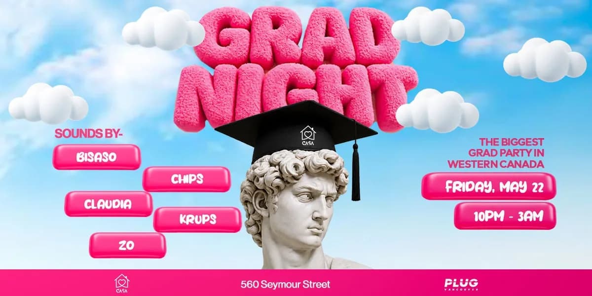 FREE RSVP: GRAD NIGHT 2026 event poster