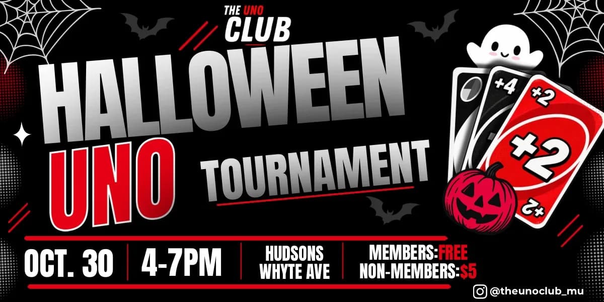Halloween Uno Tournament event poster