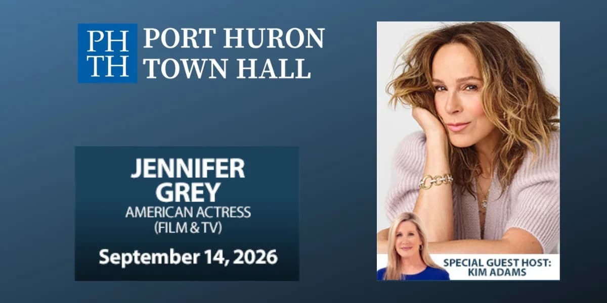 Port Huron Town Hall: Jennifer Grey event poster