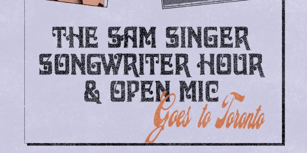 The Sam Singer/Songwriter Hour + Open Mic event poster