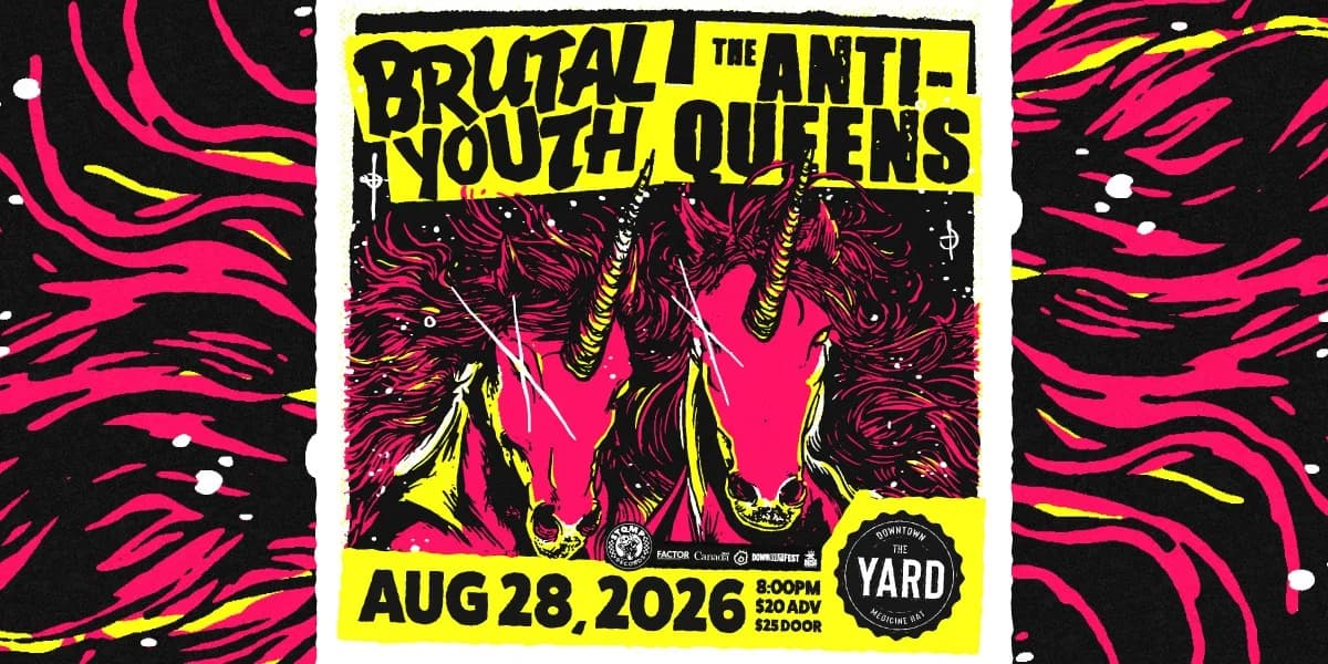 The Anti-Queens and Brutal Youth event poster