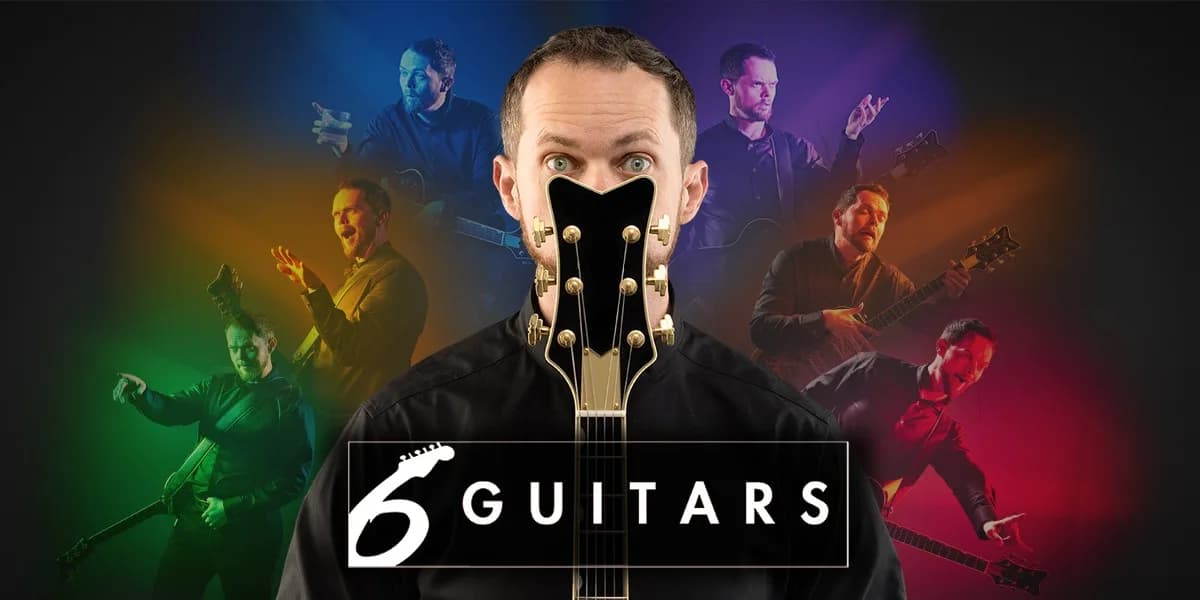 6 Guitars event poster