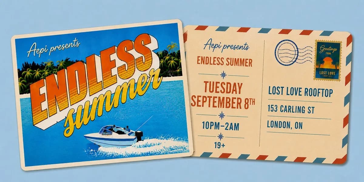 AEPI Presents: ENDLESS SUMMER ROOFTOP PARTY event poster