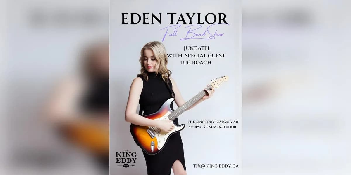 Eden Taylor with Luc Roach event poster