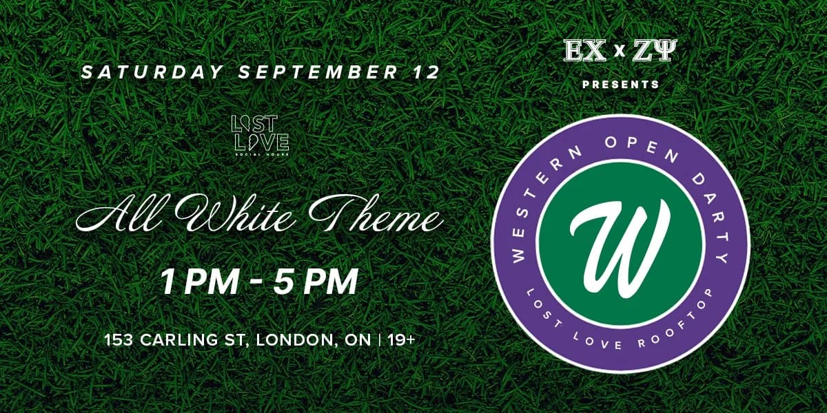EX x ZY Presents: WESTERN OPEN ROOFTOP DARTY event poster
