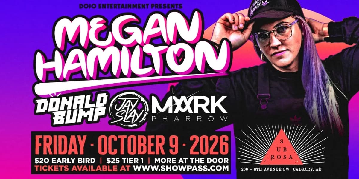 Megan Hamilton Fri. Oct 9 @ Sub Rosa event poster