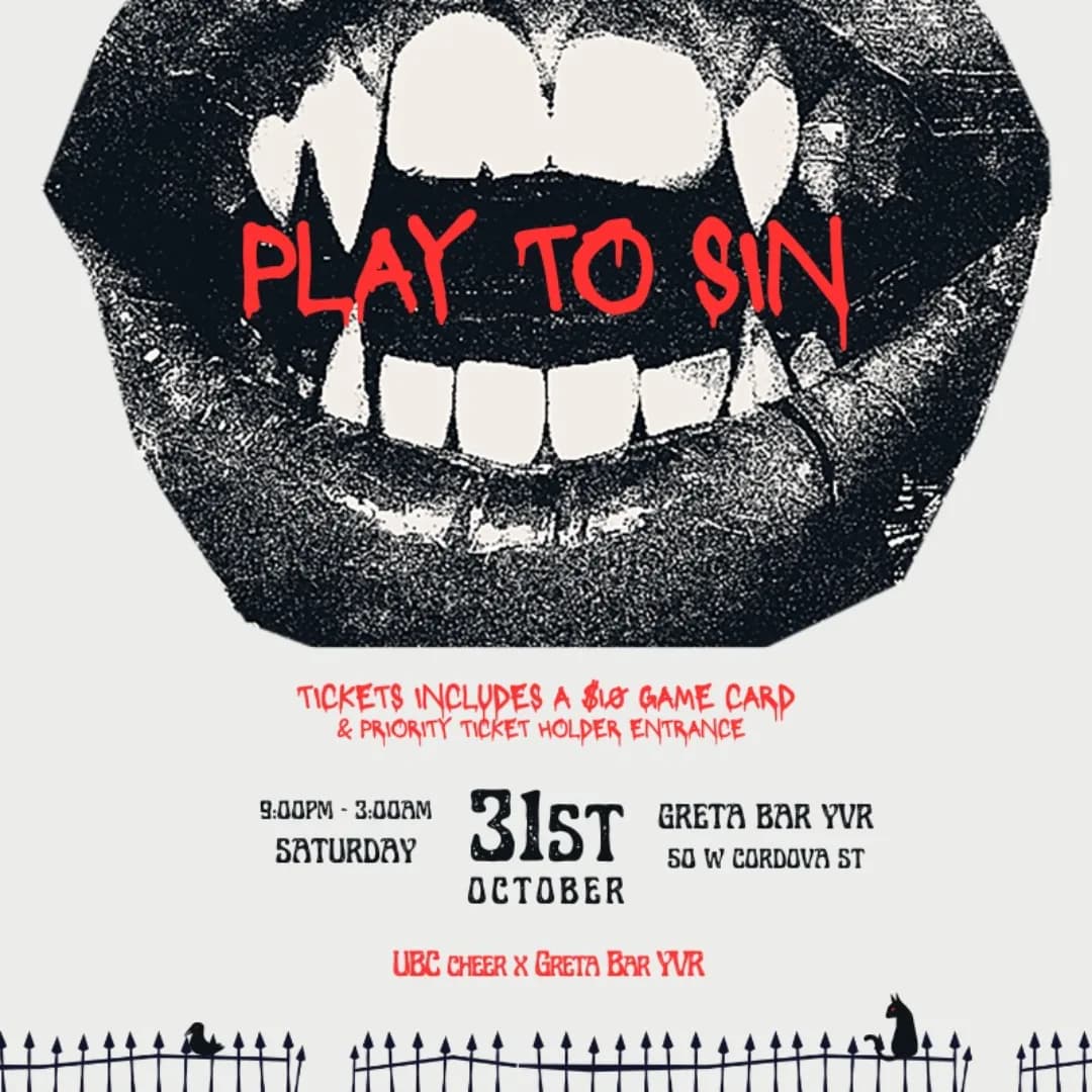 Play to Sin event poster