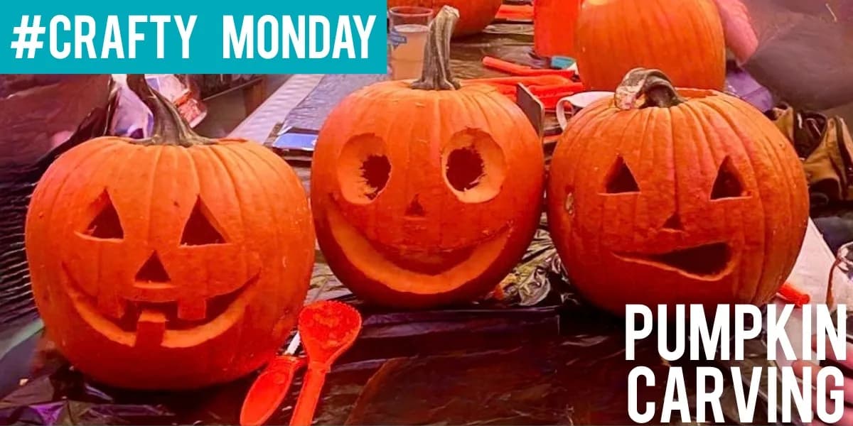 Crafty Mondays: Pumpkin Carving event poster