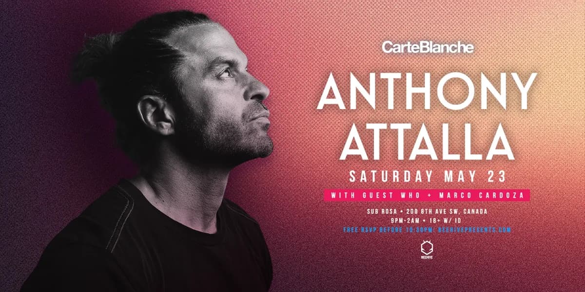 ANTHONY ATTALLA • 05.23.26 event poster