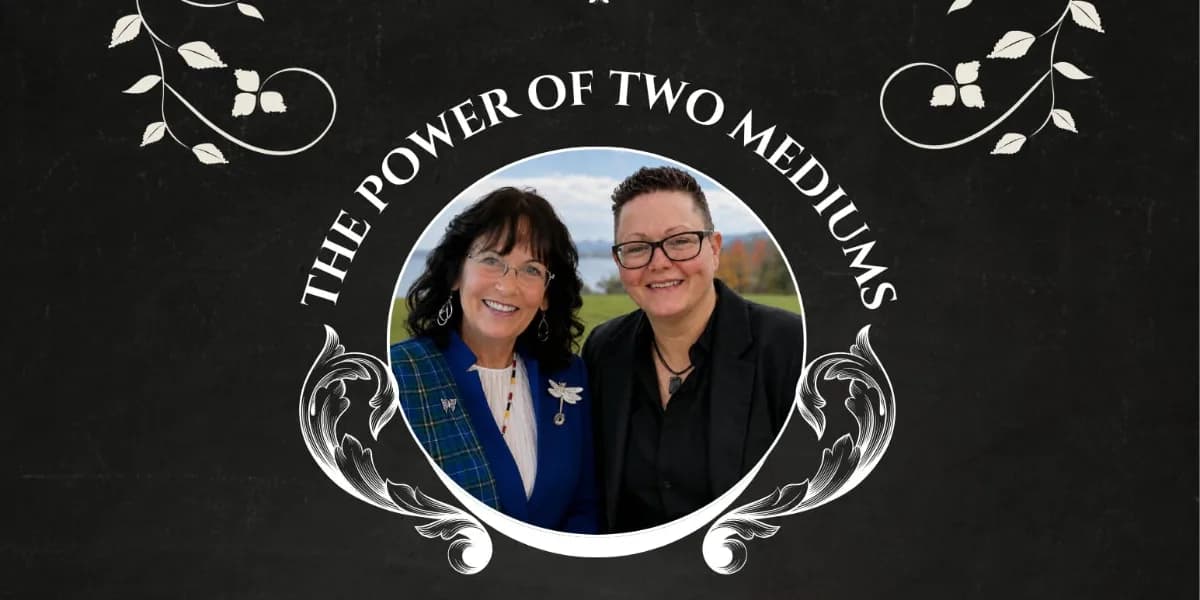 THE POWER OF TWO MEDIUMS event poster
