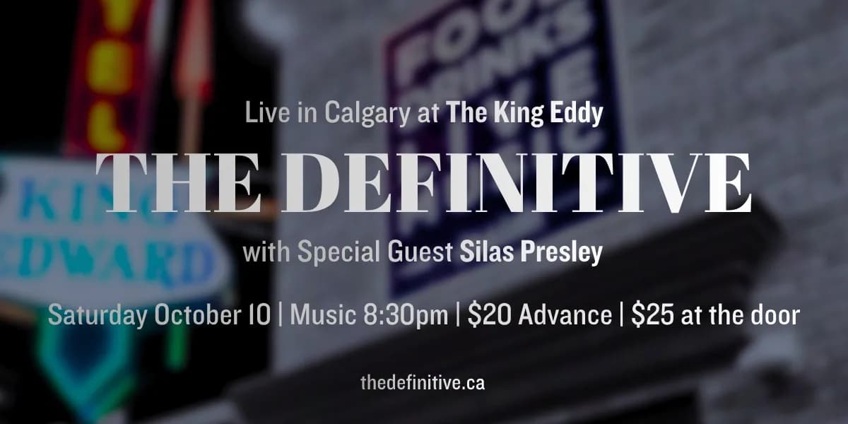 The Definitive with Silas Presley at the King Eddy event poster